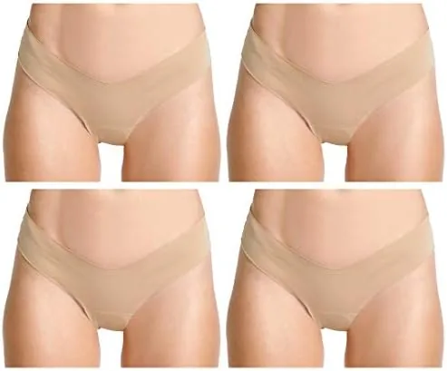 alessandra b 4 pack camel toe cover thong nude small